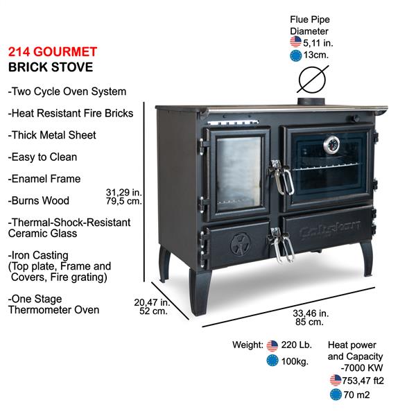 CALISKAN 214 / GOURMET FIREPLACE COOKSTOVE 